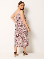 Yours Curve Orange Short Sleeve Textured Smock Dress - Image 3 of 5