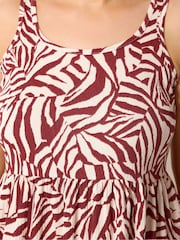 Yours Curve Orange Short Sleeve Textured Smock Dress - Image 4 of 5