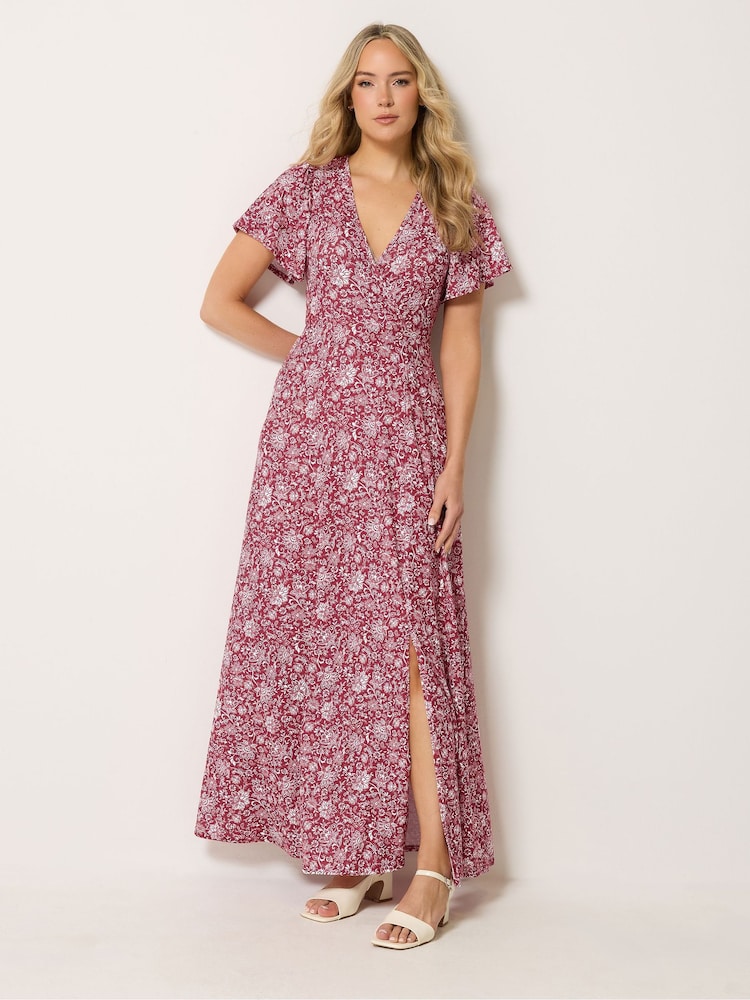 Long Tall Sally Red Wrap Maxi Dress - Image 1 of 6 Long Tall Sally Red Wrap Maxi Dress - Image 1 of 6