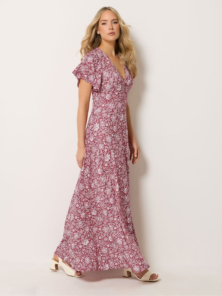 Long Tall Sally Red Wrap Maxi Dress - Image 2 of 6 Long Tall Sally Red Wrap Maxi Dress - Image 2 of 6