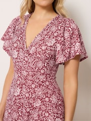 Long Tall Sally Red Wrap Maxi Dress - Image 4 of 6