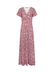 Long Tall Sally Red Wrap Maxi Dress - Image 6 of 6