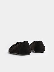 Yours Curve Black Extra-Wide Fit Faux Suede Loafers - Image 4 of 5