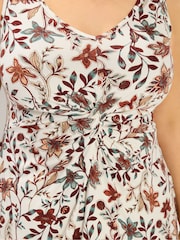 Yours Curve Natural Shirred Knot Detail Vest - Image 4 of 5