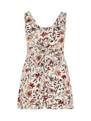 Yours Curve Natural Shirred Knot Detail Vest - Image 5 of 5