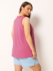 Yours Curve Pink Whipstitch Swing Vest - Image 2 of 5