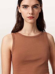 AllSaints Brown Katarina Tank - Image 3 of 7