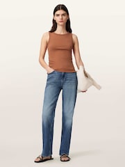 AllSaints Brown Katarina Tank - Image 5 of 7