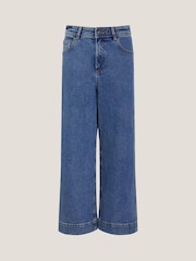 Monsoon Blue Hallie Regular Crop Wide Leg Jeans - Image 5 of 5