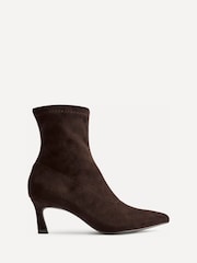 Linzi Brown Suede Upgrade Kitten Heel Ankle Boots - Image 2 of 5