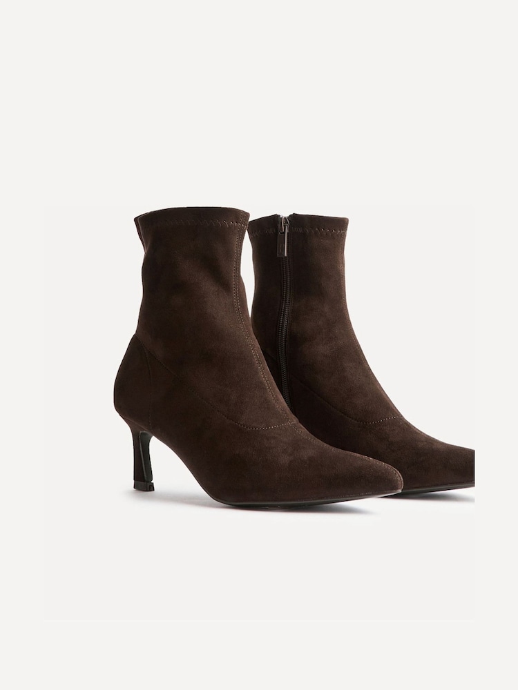 Linzi Brown Suede Upgrade Kitten Heel Ankle Boots - Image 5 of 5 Linzi Brown Suede Upgrade Kitten Heel Ankle Boots - Image 5 of 5