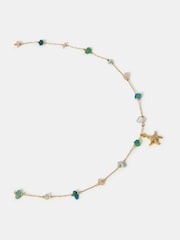 Accessorize 14ct Gold Plated Semi Precious Pendant Necklace - Image 1 of 2