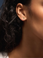 Accessorize Gold 14ct Gold-Plated Shell Pearl Stud & Hoop Earrings 4 Pack - Image 2 of 2