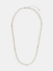 Accessorize Sterling Silver-Plated Shell Beaded Necklace - Image 1 of 2