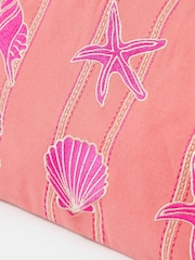 Accessorize Orange Embroidered Seashell Beach Bag - Image 3 of 3