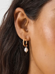 Accessorize Cream Pearl Stud & Hoop Earrings 6 Pack - Image 2 of 2
