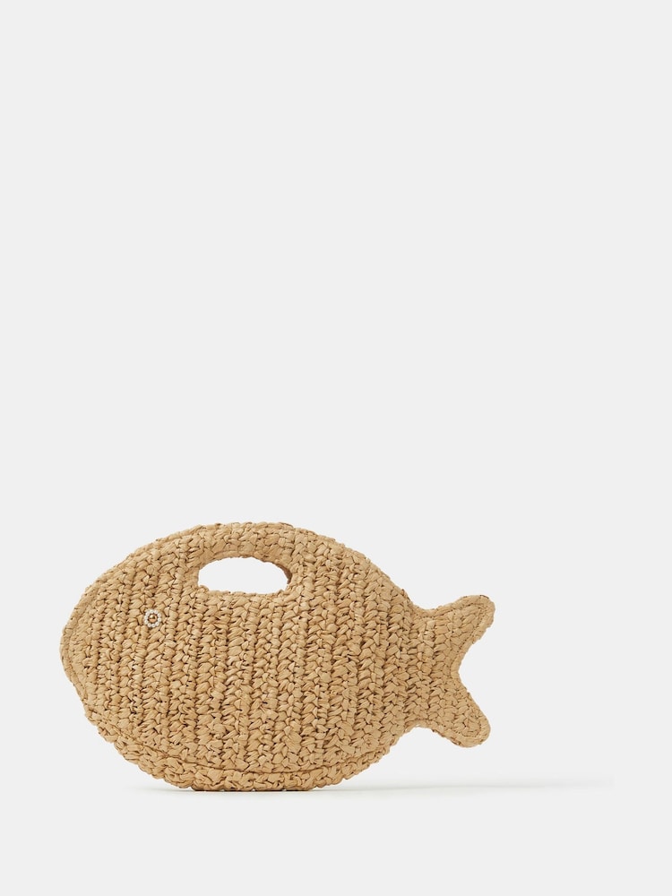 Accessorize Fish Raffia Clutch Bag - 圖片 2/3