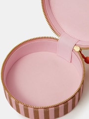 Accessorize Pink Butterfly Stripe Travel Jewellery Box - Image 2 of 2