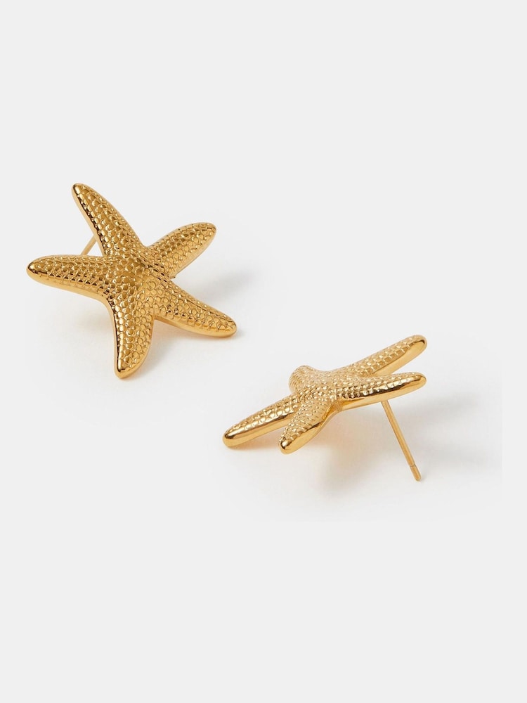 Accessorize Gold Stainless Steel Starfish Stud Earrings - Image 1 of 2