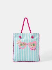 Angels By Accessorize Blue Girls Embellished Sunglasses Shopper Bag - Image 1 of 2