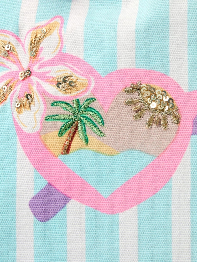 Angels By Accessorize Blue Girls Embellished Sunglasses Shopper Bag - Image 2 of 2