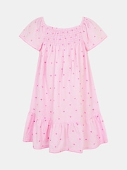 Angels By Accessorize Pink Girls Heart Embroidered Dress - Image 1 of 2