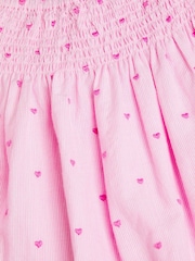 Angels By Accessorize Pink Girls Heart Embroidered Dress - Image 2 of 2