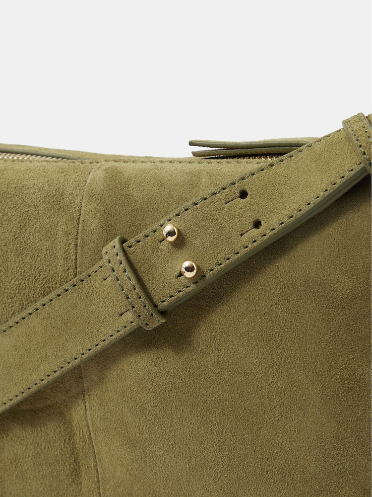 Accessorize Green Suede Shoulder Bag - Image 3 of 3