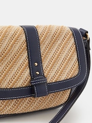 Accessorize Blue Woven Crossbody Bag - Image 3 of 3