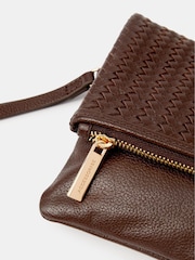 Accessorize Brown Woven Leather Clutch Bag - Image 3 of 3