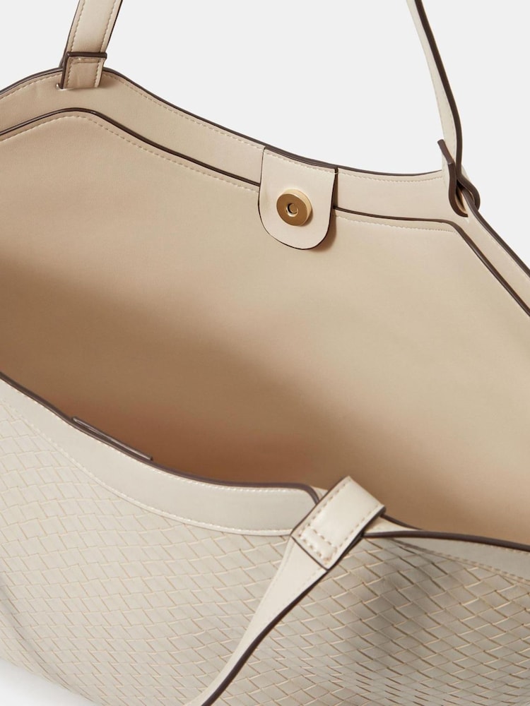 Accessorize Cream Woven Shoulder Bag - Image 2 of 3