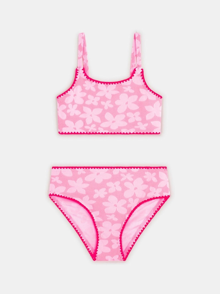 Angels By Accessorize Girls Floral Textured Bikini Set - Bild 1 von 2
