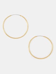 Accessorize Gold 14ct Gold-Plated Thin Hoop Earrings - Image 1 of 3