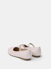 Angels By Accessorize Cream Girls Diamanté Strap Ballet Flats - Image 3 of 3