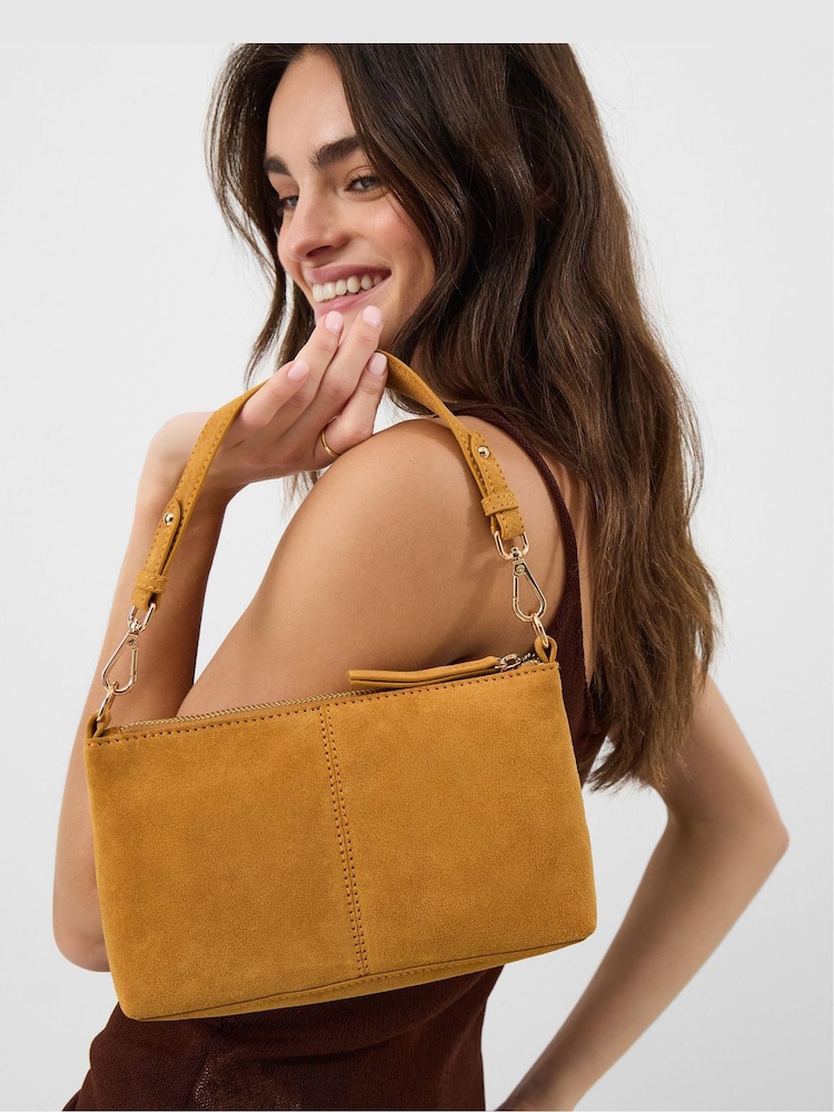 Accessorize Yellow Leather Crossbody Handbag - Image 1 of 3