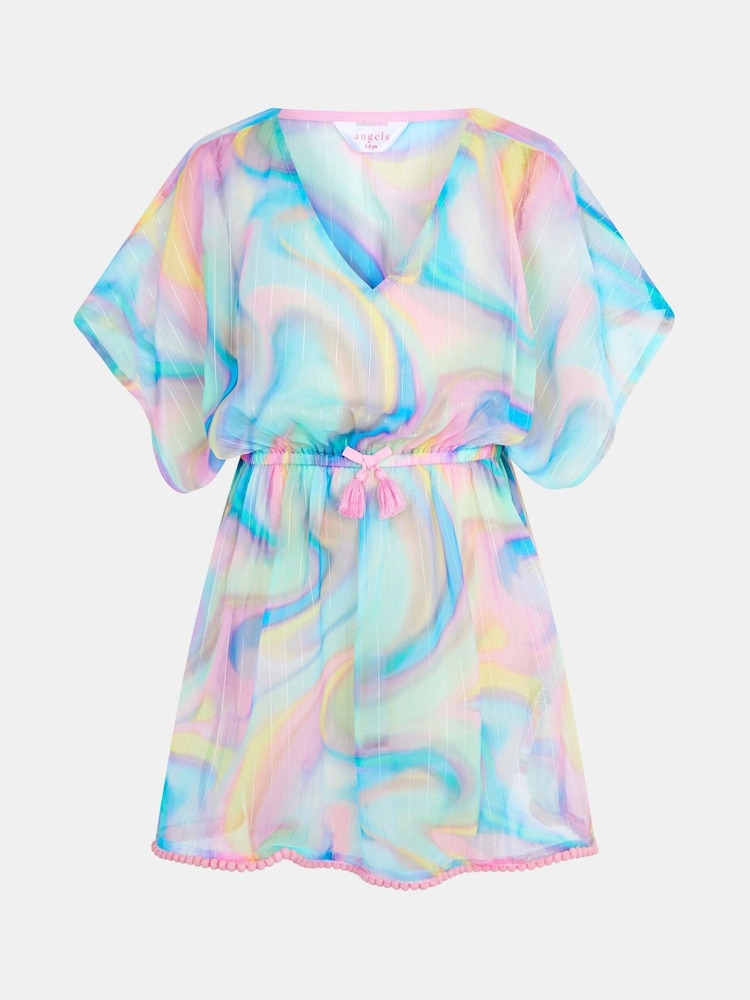 Angels By Accessorize Blue Girls Shimmer Ombré Kaftan - Image 1 of 2 Angels By Accessorize Blue Girls Shimmer Ombré Kaftan - Image 1 of 2