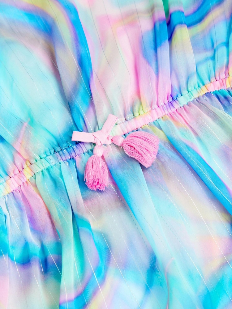 Angels By Accessorize Blue Girls Shimmer Ombré Kaftan - Image 2 of 2 Angels By Accessorize Blue Girls Shimmer Ombré Kaftan - Image 2 of 2