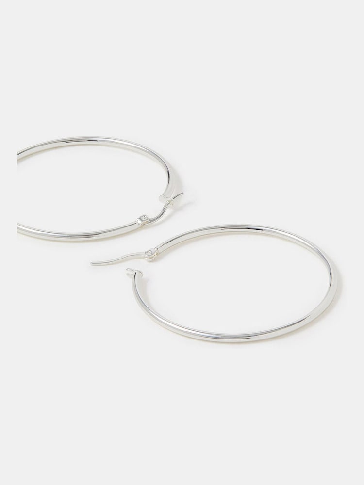 Accessorize Sterling Silver-Plated Hoop Earrings - Image 1 of 2