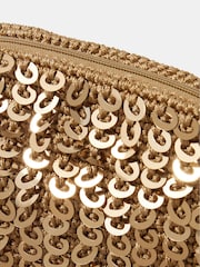 Accessorize Gold Sequin Woven Clutch Bag - Image 3 of 3