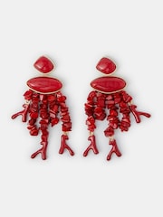 Accessorize Coral Stone Drop Earrings - 画像 1 / 2