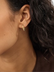 Accessorize Gold Stainless Steel Mix Hoop Earrings 3 Pack - Image 2 of 2