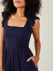 Accessorize Blue Frill Shoulder Jumpsuit - Image 2 of 4