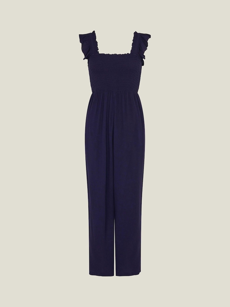 Accessorize Blue Frill Shoulder Jumpsuit - Image 4 of 4