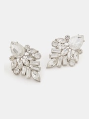 Accessorize White Statement Jewel Drop Earrings - Image 2 of 2