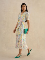 Hobbs White Petite Christie Dress - Image 2 of 4