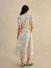 Hobbs White Petite Christie Dress - Image 3 of 4