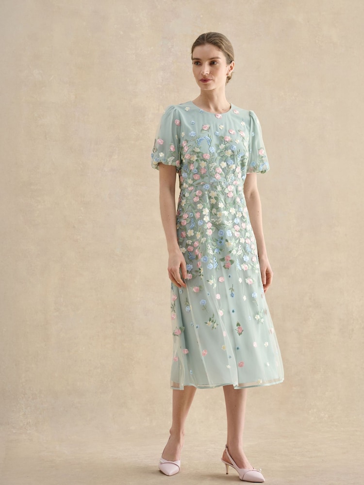 Hobbs Blue Petite Audra Dress - Image 1 of 4