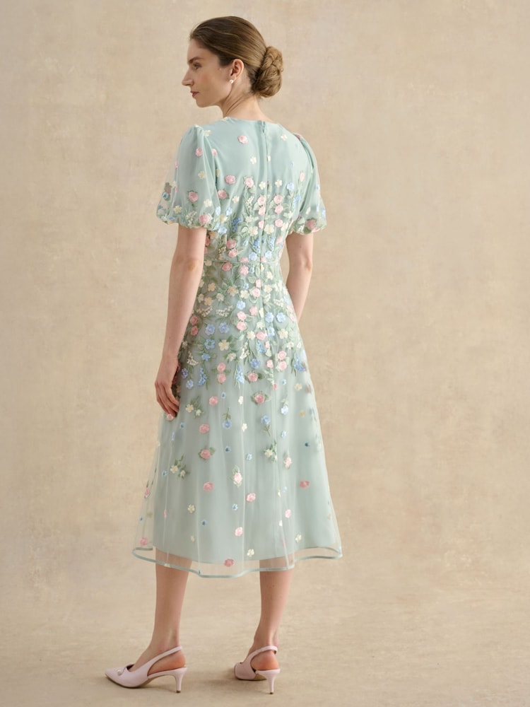 Hobbs Blue Petite Audra Dress - Image 2 of 4
