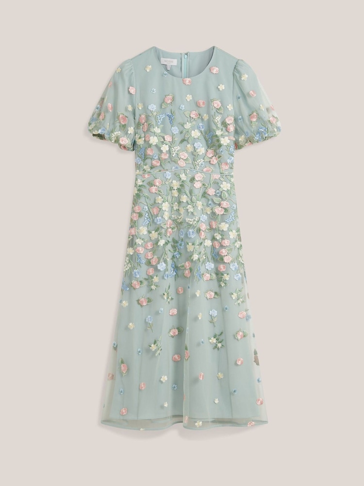 Hobbs Blue Petite Audra Dress - Image 4 of 4