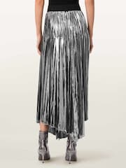 AllSaints Grey Jax Skirt - Image 6 of 9